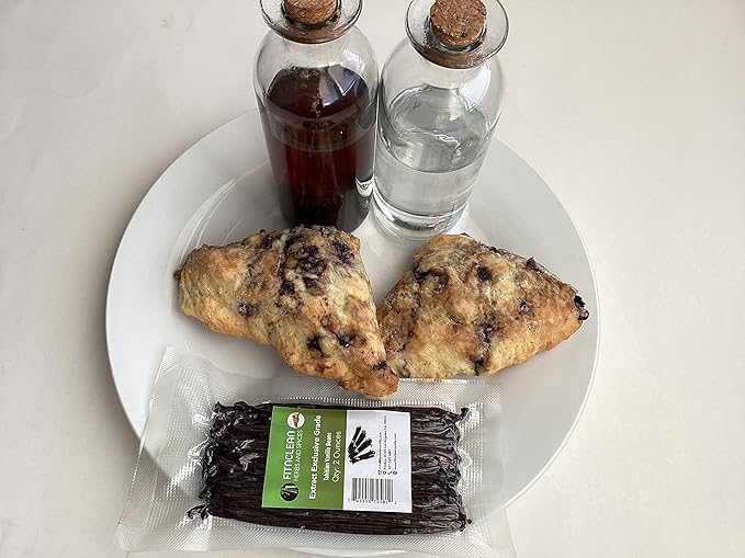 2oz Tahitian Vanilla Beans Grade B Extract Exclusive Bulk | 4"-5" Whole Raw NON-GMO PODS by FITNCLEAN VANILLA