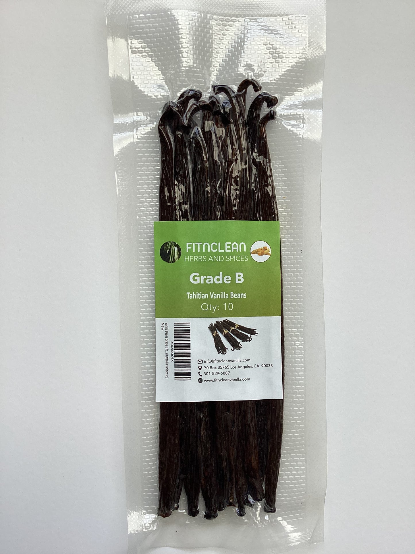 Tahitian Vanilla Beans Grade B (By Count)