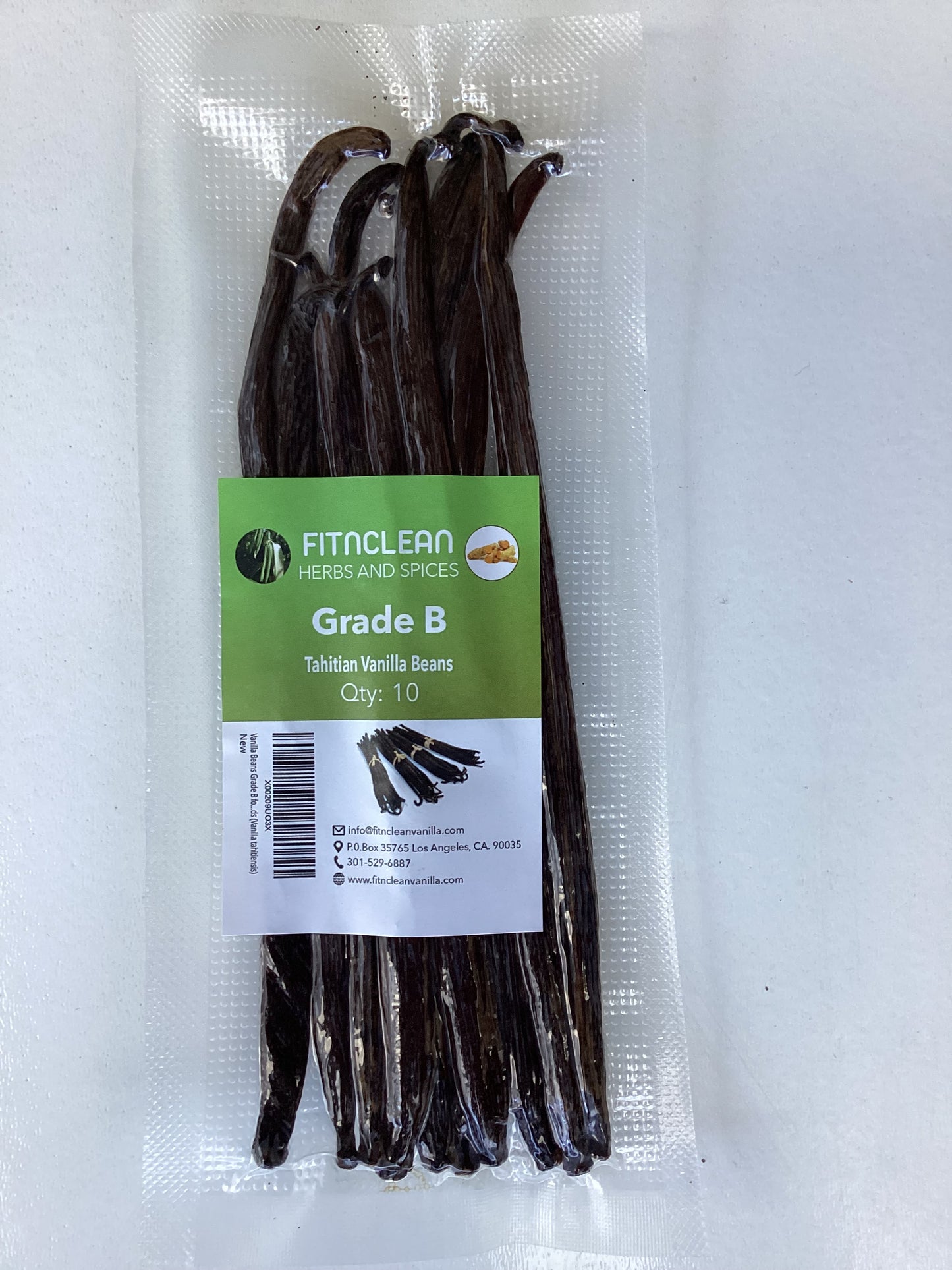 Tahitian Vanilla Beans Grade B (By Count)