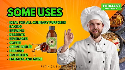 Organic Double-Fold Madagascar Vanilla Bean Extract by FITNCLEAN VANILLA – USDA Certified Organic. Premium Pure No-Additive. 4 fl oz.